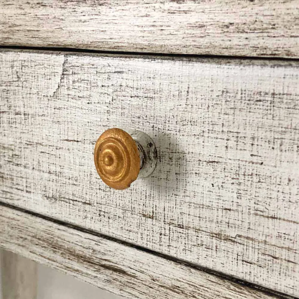 Birou realizat manual din lemn masiv cu 4 sertare Made in Italy - Amela Viadurini