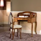 Birou 7 Sertare din lemn de nuc cu incrustații Made in Italy - Katerine Viadurini