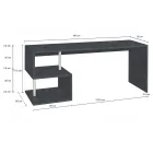 Birou alb sau ardezie din lemn de design italian 3 dimensiuni - Michel Viadurini