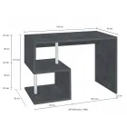 Birou alb sau ardezie din lemn de design italian 3 dimensiuni - Michel Viadurini
