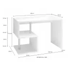 Birou alb sau ardezie din lemn de design italian 3 dimensiuni - Michel Viadurini