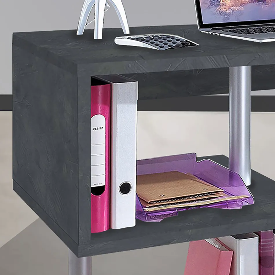 Birou alb sau ardezie din lemn de design italian 3 dimensiuni - Michel Viadurini