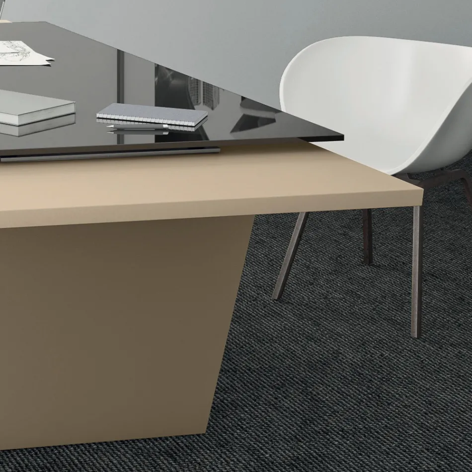 Birou cu blat din sticla Andrea Stramigioli - Frafalla Viadurini