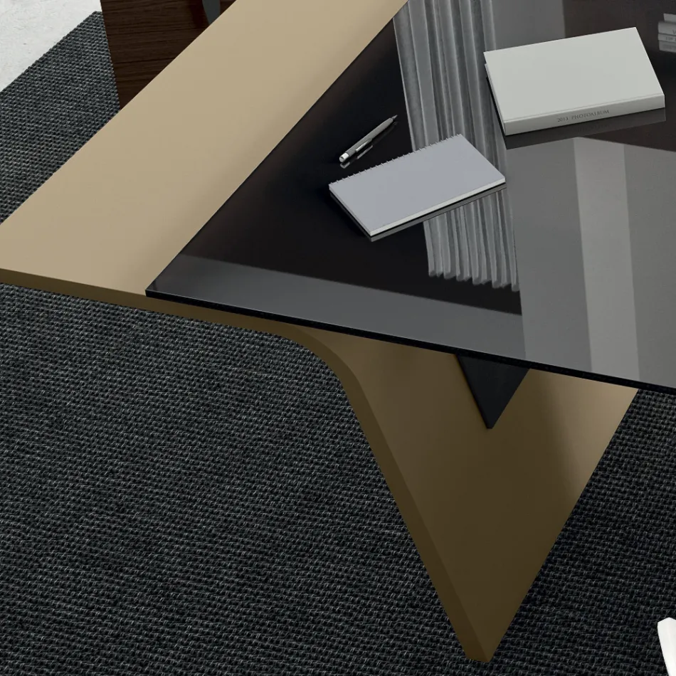 Birou cu blat din sticla Andrea Stramigioli - Frafalla Viadurini