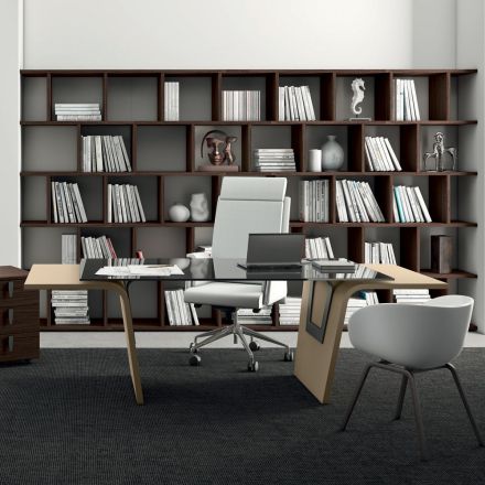 Birou cu blat din sticla Andrea Stramigioli - Frafalla Viadurini