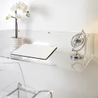 Birou de perete Otilia din plexiglas cu design minimalist, fabricat în Italia Viadurini
