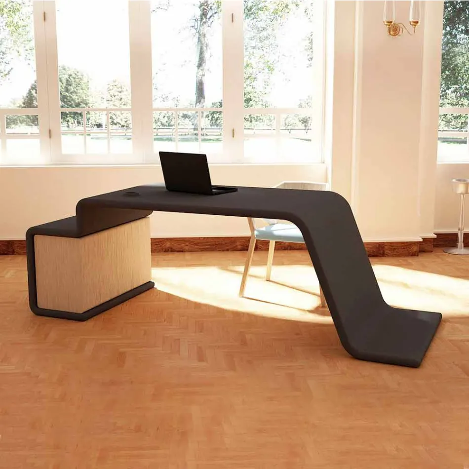 Birou de birou cu sertare de lemn din Italia, Terralba Viadurini