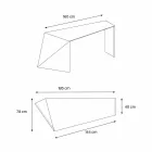 Birou de design modern Sticlă extralight fabricată în Italia - Rosalia Viadurini