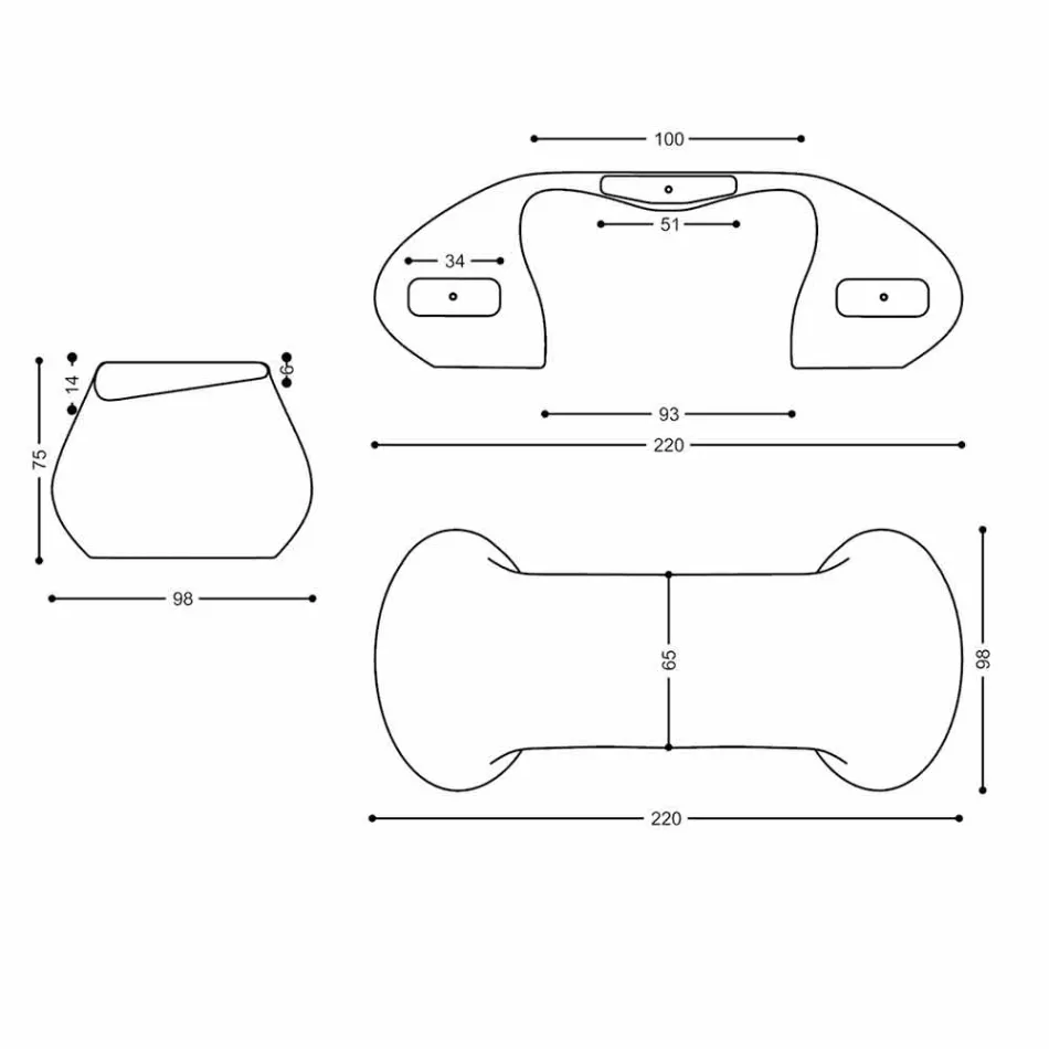 Birou modern de birou de design din Italia, Telese Viadurini