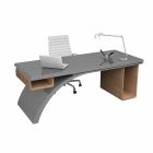 Birou de birou din lemn și Adamantx® Bridge, realizat în Italia Viadurini