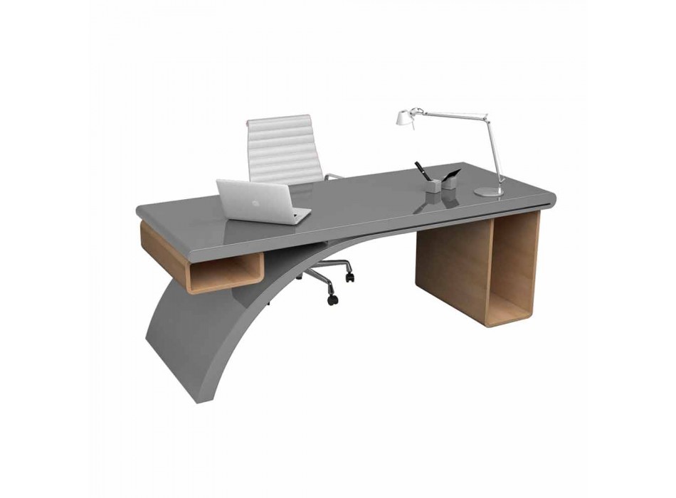 Birou de birou din lemn și Adamantx® Bridge, realizat în Italia Viadurini