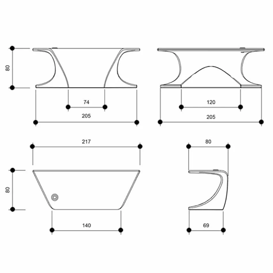 Birou modern de birou produs în Italia, Cerami Viadurini