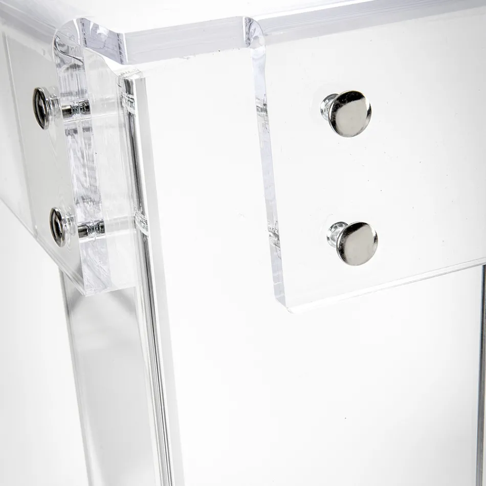 Birou din plexiglas transparent Design modern Made in Italy - Vichy Viadurini