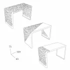 Birou Kattedra Letters &quot;O cascadă&quot; 120x65x75 Mabele Viadurini