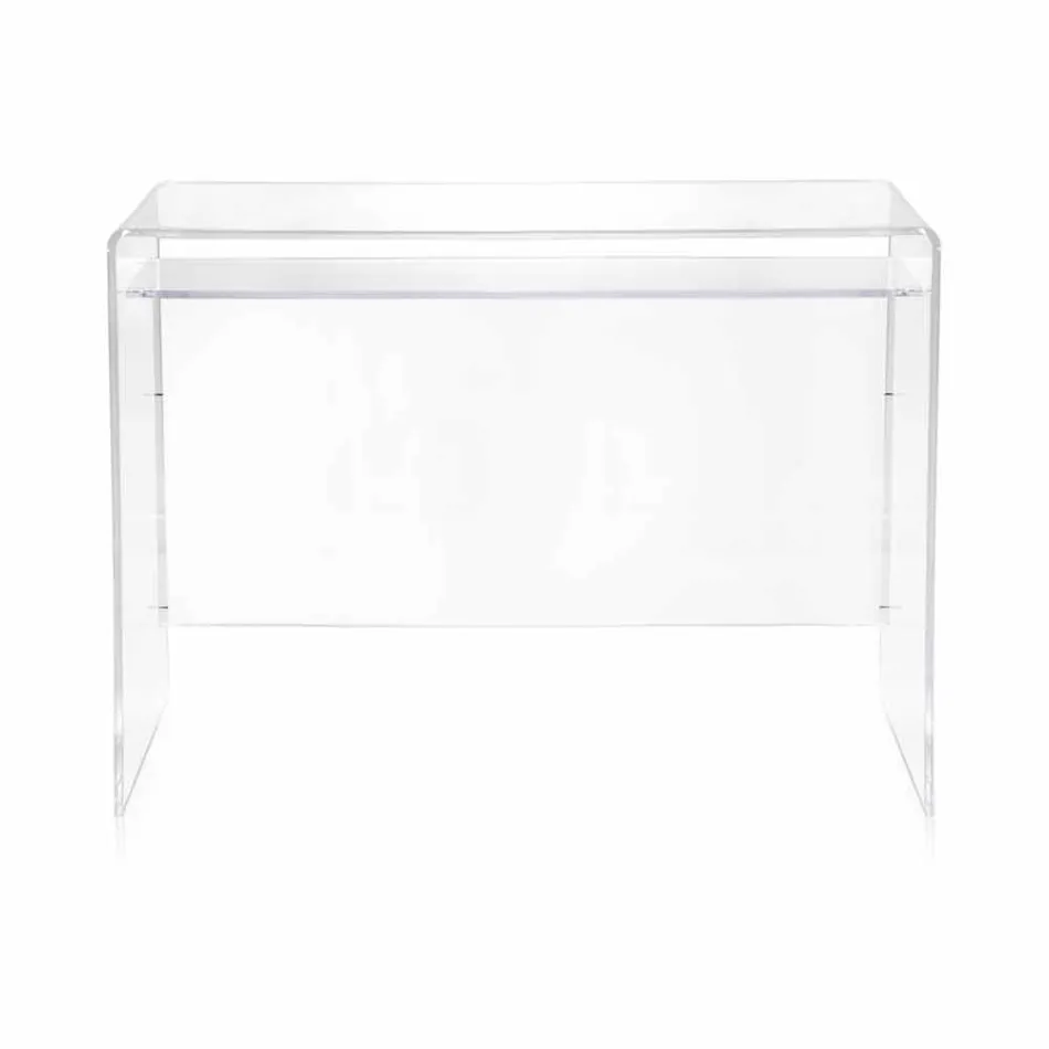 Birou modern din plexiglas transparent, produs în Italia, Barga Viadurini