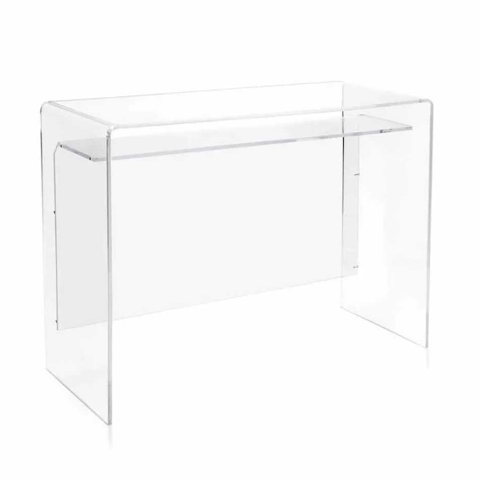 Birou modern din plexiglas transparent, produs în Italia, Barga Viadurini