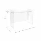 Birou modern din plexiglas transparent, produs în Italia, Barga Viadurini