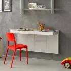 Birou suspendat din cristal cu structură metalică Fabricat în Italia - siliciu Viadurini