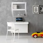 Birou suspendat din cristal cu structură metalică Fabricat în Italia - siliciu Viadurini