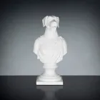 Sculptură din ceramică albă realizată manual 100% Made in Italy Fabas 1 Viadurini