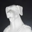 Sculptură din ceramică albă realizată manual 100% Made in Italy Fabas 1 Viadurini