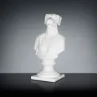 Sculptură din ceramică albă realizată manual 100% Made in Italy Fabas 1 Viadurini