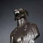 Sculptură artizanală din ceramică neagră 100% Made in Italy Fabas 2 Viadurini