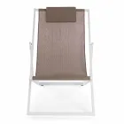 Scaun de masă în aer liber din aluminiu cu scaun din textilen, 4 bucăți - Kailua Viadurini