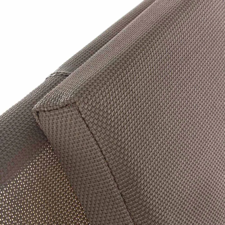 Scaun de masă în aer liber din aluminiu cu scaun din textilen, 4 bucăți - Kailua Viadurini