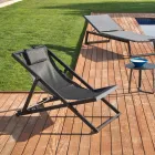 Sezlong de gradina din aluminiu vopsit si textilena, 2 bucati - Jhonathan Viadurini