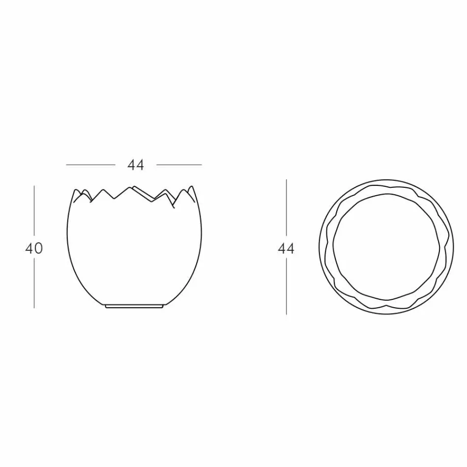Găleata de gheață Kalimera Slide alb strălucitor făcută în Italia Viadurini