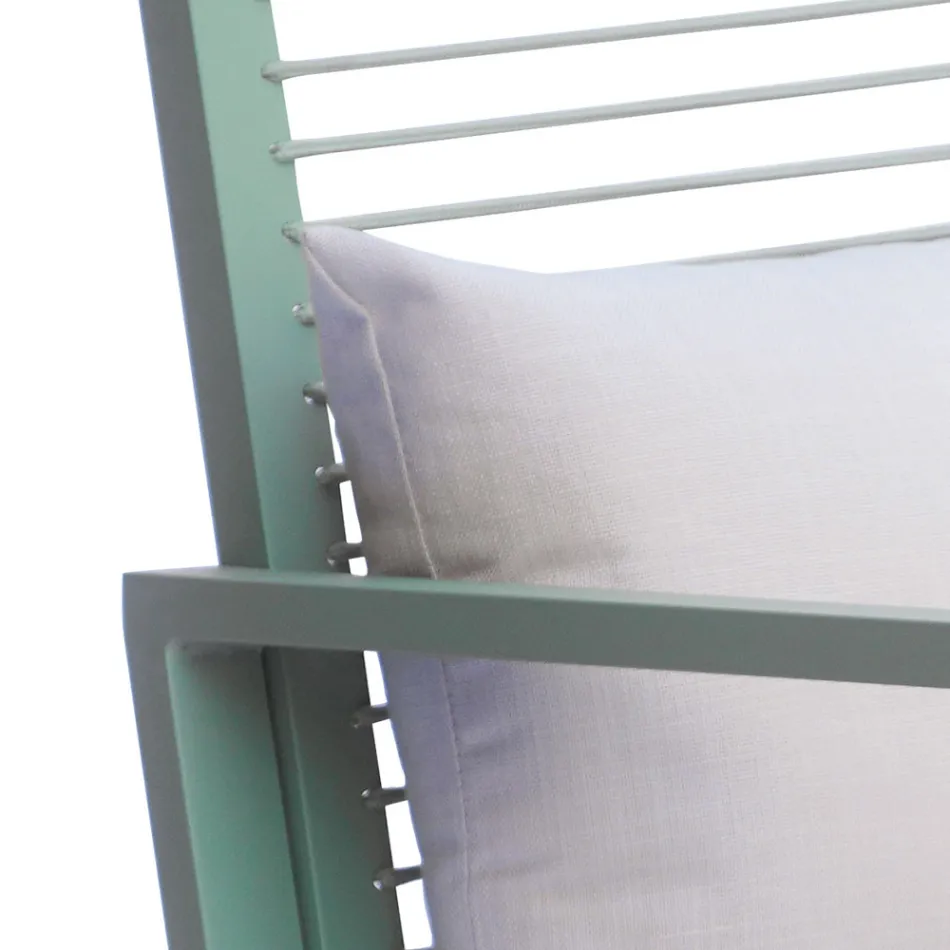 Scaun balansoar de exterior din aluminiu cu pernă căptușită - Brontolo Viadurini