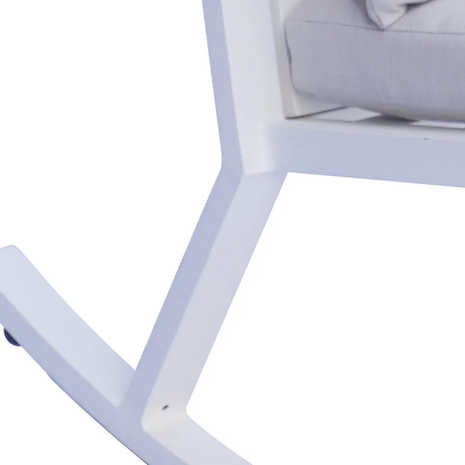 Scaun balansoar de exterior din aluminiu cu pernă căptușită - Brontolo Viadurini