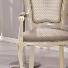 Cap de Scaun de Masa din Lemn Tapitat cu Tesatura Made in Italy - Majesty Viadurini