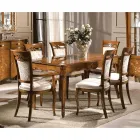 Scaun Tapițat Clasic din Nuc sau Lemn Alb Fabricat în Italia - Caligola Viadurini