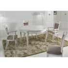 Scaun Tapițat Clasic din Nuc sau Lemn Alb Fabricat în Italia - Caligola Viadurini