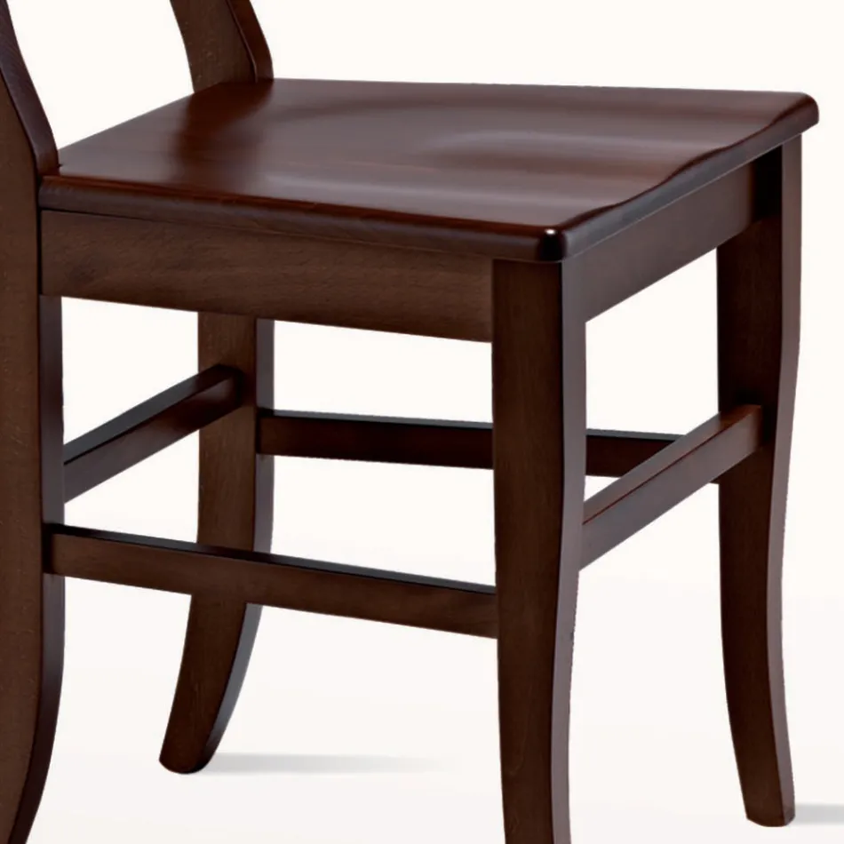 Scaun clasic din lemn masiv de fag Design Made in Italy - Claudie Viadurini