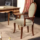 Scaun Clasic Lemn și Tesatura Cu sau Fara Cotiere Made in Italy - Ellie Viadurini