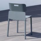 Scaun Stackable colorat pentru exterior în aluminiu Made in Italy - Dobla Viadurini