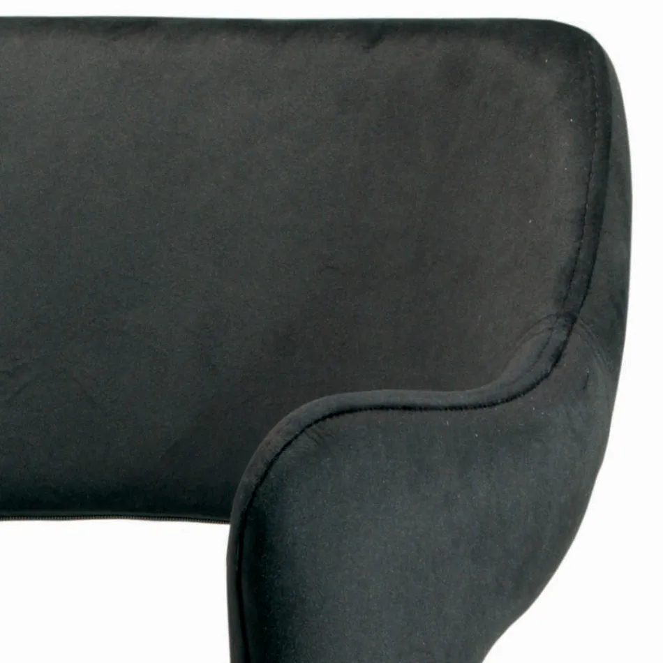 Scaun cu Cotiere Complet Tapițat și Picioare Oțel - Ravenna Viadurini