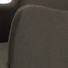 Scaun cu Cotiere cu Picioare din Lemn si Scaun Captusit Made in Italy - Bari Viadurini