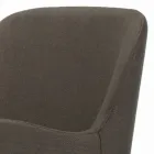 Scaun cu Cotiere cu Picioare din Lemn si Scaun Captusit Made in Italy - Bari Viadurini