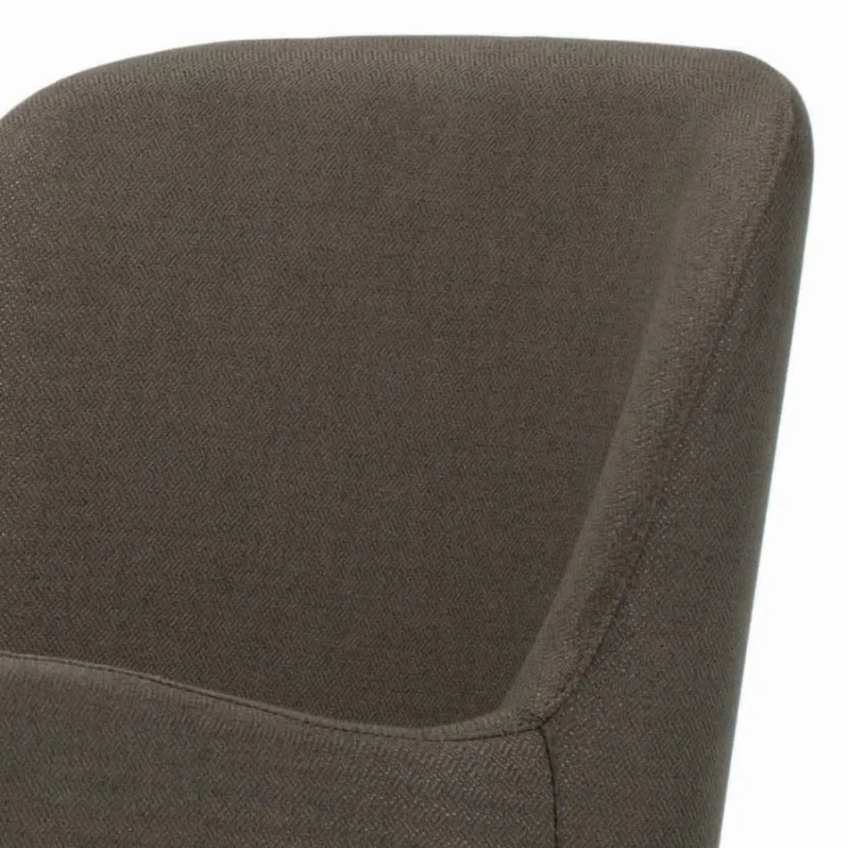 Scaun cu Cotiere cu Picioare din Lemn si Scaun Captusit Made in Italy - Bari Viadurini