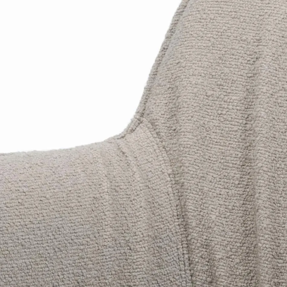 Scaun cu Cotiere cu Sezut Tapitat si Picioare Otel Made in Italy - Ascoli Viadurini