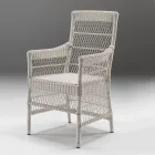 Scaun exterior cu cotiere din Polyrattan - Gigi Viadurini