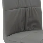 Scaun cu Picioare din Oțel Lăcuit și Scaun Tapițat Made in Italy - Brescia Viadurini