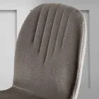 Scaun cu Sezut din Tesatura Monococ si Picioare din Lemn Made in Italy - Nezoku Viadurini