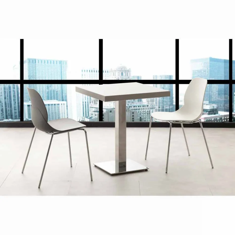 Scaun cu cadru cromat si carcasa din polipropilena Licata Viadurini