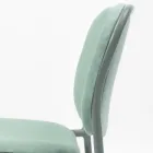 Scaun de Bucatarie Tapitat din Tesatura si Metal Made in Italy 2 Piese - Sangria Viadurini