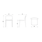 Scaun de Bucatarie Tapitat din Tesatura si Metal Made in Italy 2 Piese - Sangria Viadurini